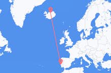 Vluchten van Akureyri naar Lissabon