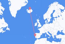 Vluchten van Akureyri, IJsland naar Lissabon, Portugal