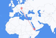 Flyrejser fra Semera, Etiopien til Graz, Østrig