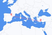 Flights from Antalya to Zaragoza