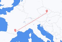Vluchten van Brno, Tsjechië naar Carcassonne, Frankrijk