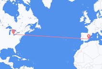 Flyrejser fra Windsor, Canada til Alicante, Spanien