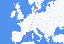 Рейсы из Мальмё, Швеция в Махон, Испания