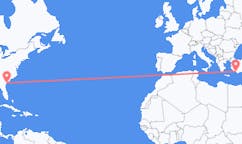 出发地 美国希尔顿黑德岛目的地 土耳其达拉曼的航班