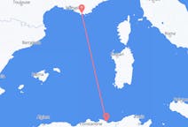 Flyreiser fra Annaba, Algerie til Toulon, Frankrike