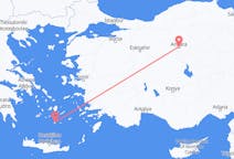 Vluchten van Ankara, Turkije naar Thera, Griekenland