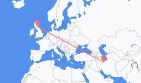 Flights from Iran to Scotland