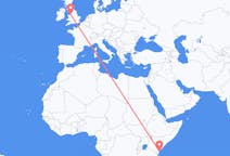 Flyreiser fra Malindi, Kenya til Liverpool, England