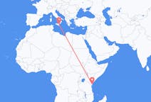 Flyreiser fra Mombasa, til Catania