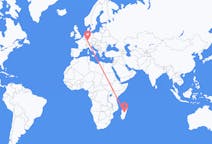 Flyrejser fra Antananarivo, Madagaskar til Karlsruhe, Tyskland