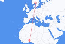 Flyreiser fra Lomé, Togo til Göteborg, Sverige