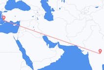出发地 印度出发地 那格浦尔目的地 希腊科斯岛的航班
