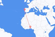 Flyreiser fra Cotonou, Benin til Lisboa, Portugal