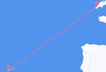 Fly fra Pico Ø til Newquay