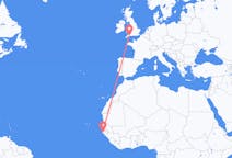 Voli from Ziguinchor, Senegal to Exeter, Inghilterra