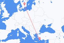 Flights from Växjö, Sweden to Rhodes, Greece