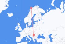 Flyreiser fra byen Niš, Serbia til Narvik, Norge