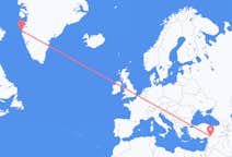 Loty z Gaziantep w Turcji do Sisimiuta na Grenlandii