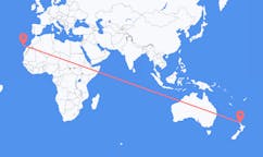 Flyg från Whangarei, Nya Zeeland till Teneriffa, Spanien