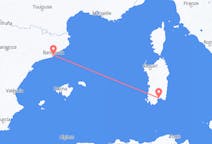Flug frá Cagliari, Ítalíu til Barcelona, Spáni