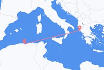 Vluchten van Béjaïa, Algerije naar Korfoe, Griekenland