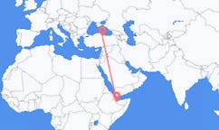 Vluchten van Hargeisa, Somalië naar Tokat, Turkije