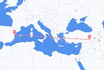 Flyrejser fra Diyarbakir, Tyrkiet til Castellon, Spanien