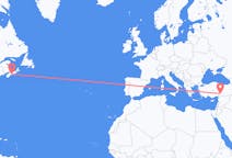Flyreiser fra Halifax, Canada til Kahramanmaraş, Tyrkia