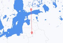 Loty z Helsinki, Finlandia z Wilno, Litwa