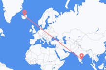 Vluchten van Chennai, India naar Akureyri, IJsland