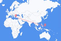 Flyreiser fra Koror, Palau til Izmir, Tyrkia