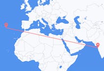 Flug frá Mumbai, Indlandi til Ponta Delgada, Portúgal
