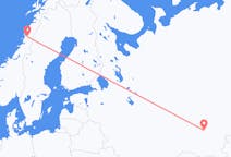 Fly fra Ufa til Mosjøen