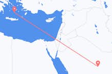 Flights from Al-Qassim Region to Santorini