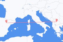 Loty z Skopje, Macedonia Północna z Zaragoza, Hiszpania