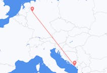 Vluchten van Tivat, Montenegro naar Munster, Duitsland