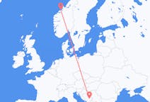 เที่ยวบิน จาก ซาราเยโว, บอสเนียและเฮอร์เซโกวีนา ไปยัง Kristiansund, นอร์เวย์