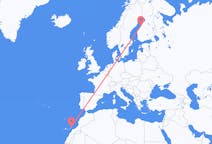 Vluchten van Kokkola, Finland naar Lanzarote, Spanje