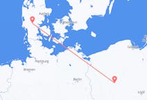 Flights from Billund, Denmark to Poznań, Poland