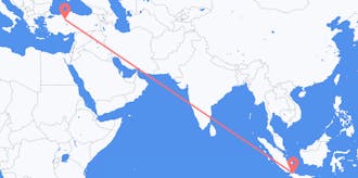 Flüge von Indonesien nach die Türkei