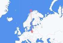 Vluchten van Tromsö, Noorwegen naar Warschau, Polen