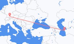 出发地 土库曼斯坦土庫曼巴希目的地 德国梅明根的航班