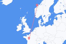 Fly fra Poitiers til Molde