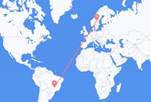 Flights from Uberlândia, Brazil to Sveg, Sweden
