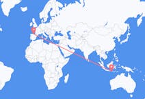 Flyg från Praya, Lombok, Indonesien till Santander, Spanien