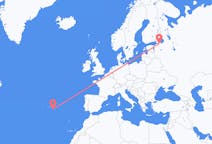 Flyrejser fra Sankt Petersborg, Rusland til Ponta Delgada, Portugal