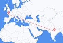 Flights from Jabalpur, India to Nantes, France