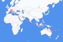 Flights from Brisbane, Australia to Olbia, Italy