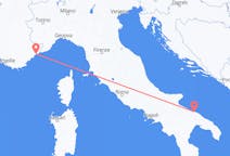 Flyrejser fra Bari, Italien til Nice, Frankrig