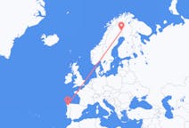 Flights from Santiago de Compostela, Spain to Pajala, Sweden